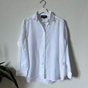 The Kooples White Button Down Shirt Size 2-Medium